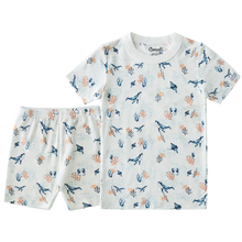8yrs Short Sleeve Pajama Set in Light Grey Undersea