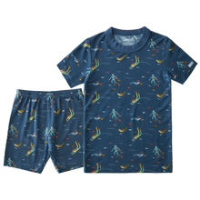 8yrs Short Sleeve Pajama Set in Majolica Divers