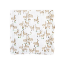 Cotton Muslin Swaddle Blanket in Llama Llama