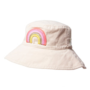 Rainbow Tan Sun Bucket Hat