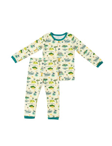 Designed on Maui - Lahaina Strong Long Sleeve Kids Two-Piece Pajama Set