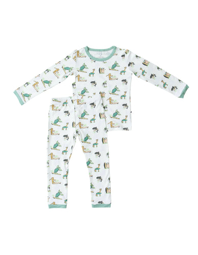 Designed on Maui - Party Wave Long Sleeve Kids Two-Piece Pajama Set
