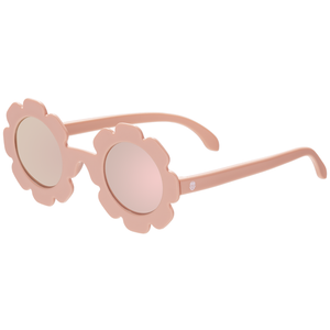 POLARIZED Flower Shaped Peachy Keen with Rose Gold Mirrored Lenses Kids Sunglasses