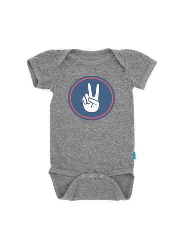 6mos - Right On Onesie in Heather Gray