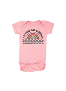 New Born, 12mos - Anything But Ordinary Onesie in Quartz Pink