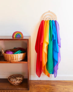 Wooden Rainbow Playsilks Display