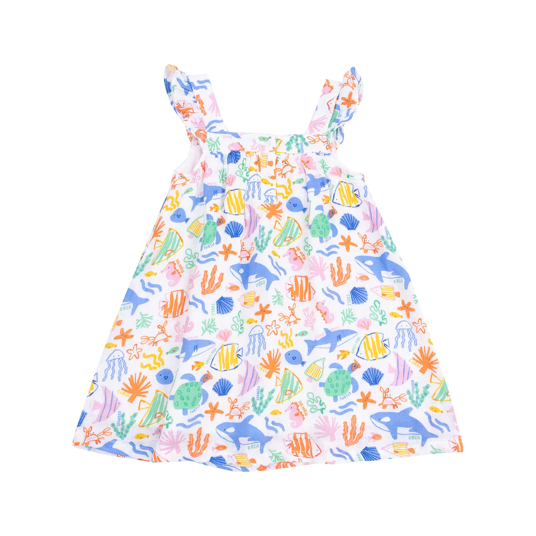 Colorful Reef Organic Cotton Muslin Sundress