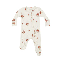 Mushrooms Bamboo 2 Way Zipper Footie Romper Coverall