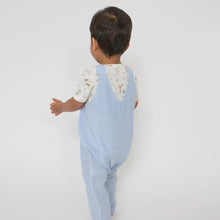 Dusty Blue Solid Organic Cotton Muslin Overall