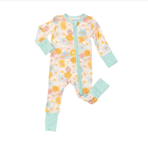 Good Vibes Daisy Bamboo 2 Way Zipper Romper Coverall