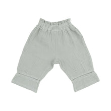 Jadeite Simple Floral Organic Cotton Muslin Peplum Tank and Smocked Waist Pants (2 pc set)