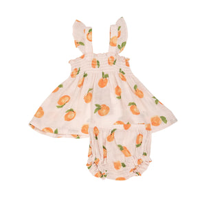 18-24mos Peaches Ruffle Strap Smocked Top with Bloomer
