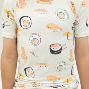 Sushi Green Short Sleeve Lounge Wear Pajama Set