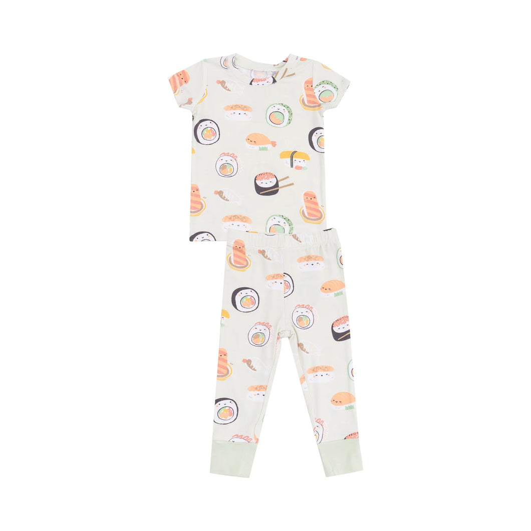 Sushi Green Short Sleeve Lounge Wear Pajama Set