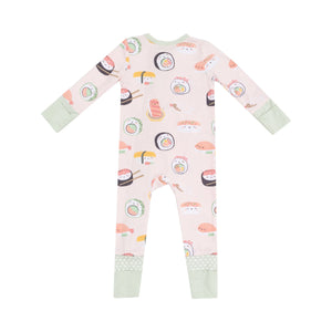 Sushi Pink 2 Way Zipper Romper Coverall