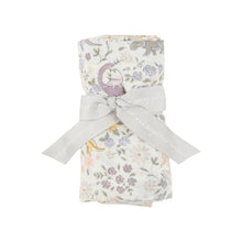 Sweet Floral Dino Organic Cotton Swaddle Blanket