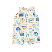 Beach Patches Sleeveless Shortie Romper
