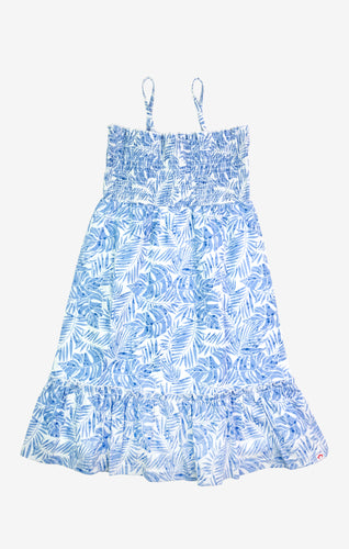 Madison Dress in Blue Palms