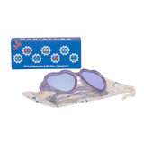 Limited Edition Lavender Shimmer Hearts with Purple Mirrored Lenses Kids Sunglasses