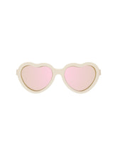POLARIZED Heart Shaped Sweet Cream with Rose Gold Mirrored Lens Kids Sunglasses