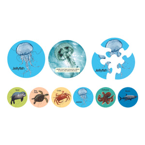 Sealife Puzzles - 6 puzzles / 3 pcs ea