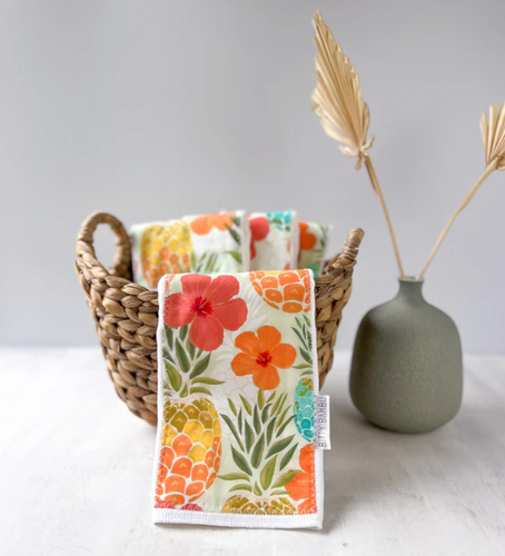 MADE IN HAWAII Burp Cloth - Pineapple & Hibiscus