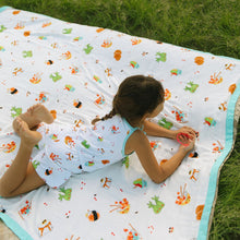 Island Mixed Plate Hawaiian Bamboo and Cotton blend Throw Blanket