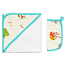 Island Mixed Plate Hooded Towel and Wash Cloth Set