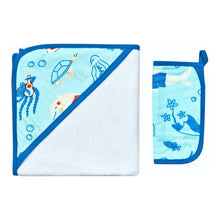 Reef Rascals Hooded Towel and Wash Cloth Set