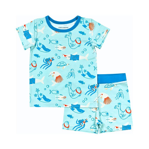 Reef Rascals Short Sleeve Kids Bamboo Two-Piece Pajama Set