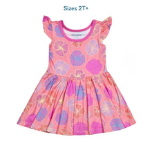 Seaflower Flutter Sleeve Twirl Dress