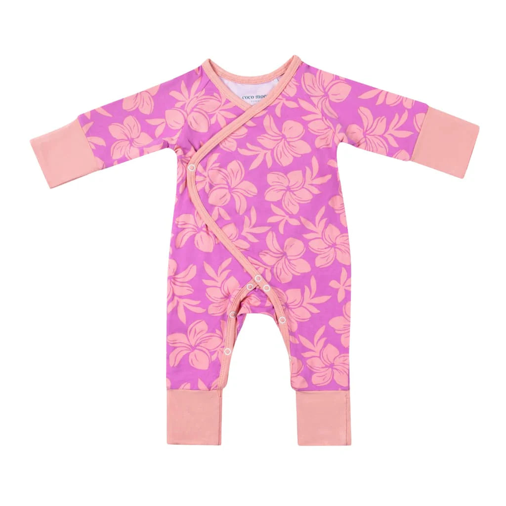 Sunrise Blooms Newborn Kimono Coverall