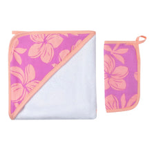 Sunrise Blooms Hooded Towel and Wash Cloth Set