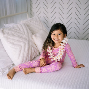 Sunrise Blooms Long Sleeve Kids Two-Piece Pajama Set