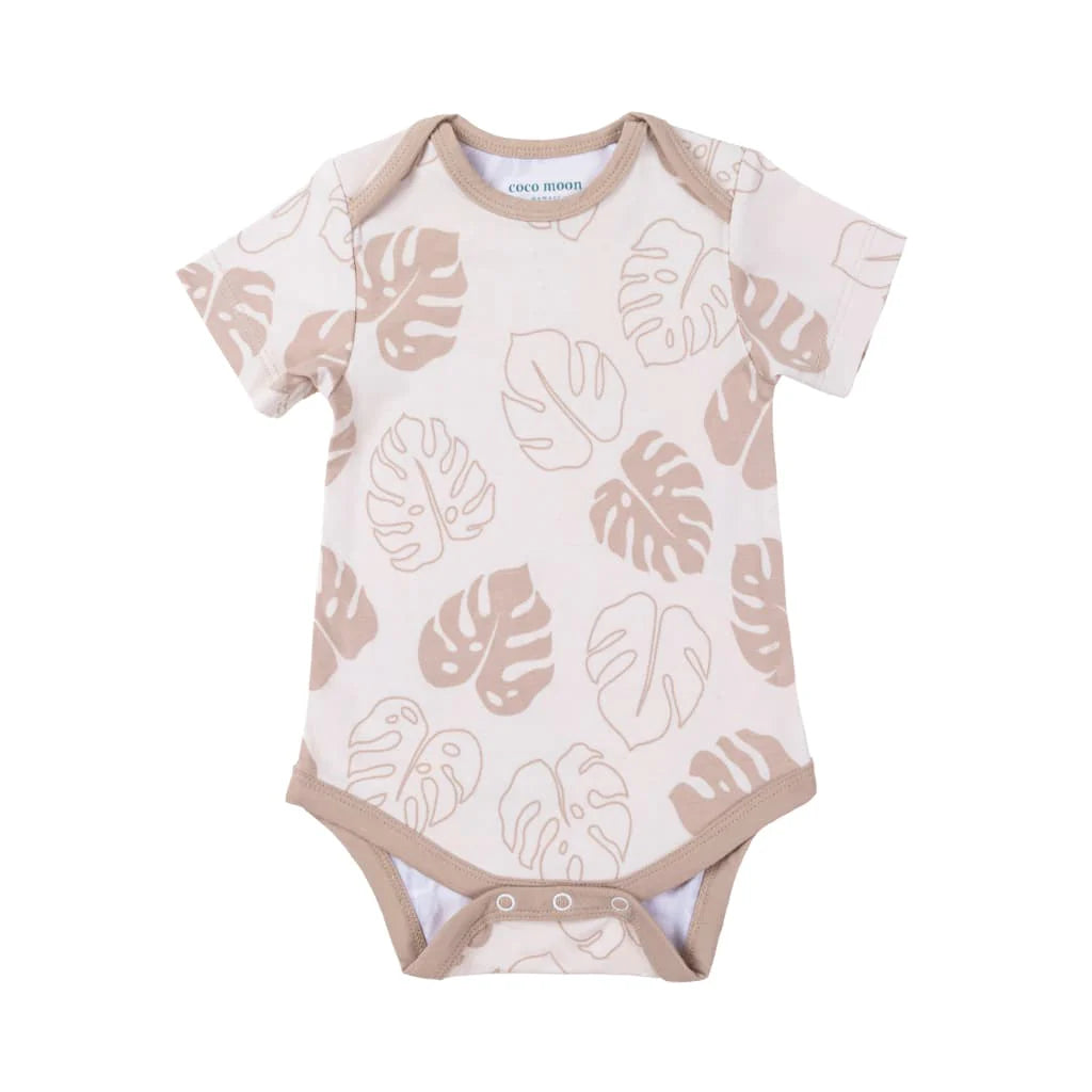 Toasted Monstera Bamboo Onesie