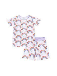 Flower Shower Kids Short Sleeve Two-Piece Pajama Set