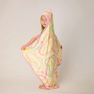 Lei Day in Sand Hooded Towel and Wash Cloth Set