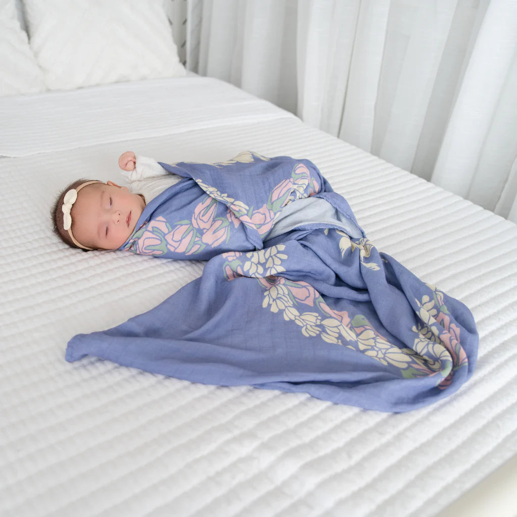 Lei Punahele Bamboo Muslin Swaddle Blanket