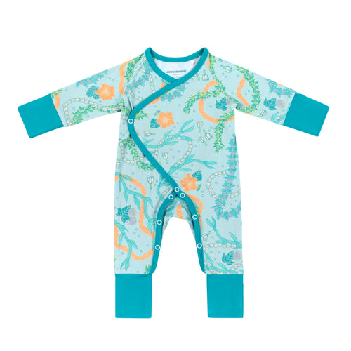 Lei Stand Newborn Kimono Wrap Coverall
