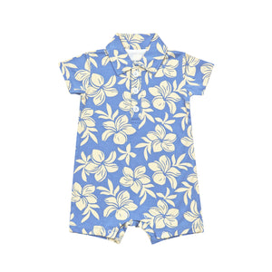 Plumeria Dreams Baby Polo Romper