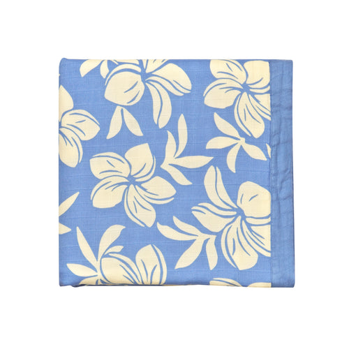 Plumeria Dreams Hawaiian Bamboo and Cotton blend Throw Blanket