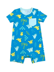 0-6mos Shaka Code Shortie Bamboo Romper