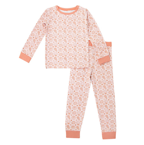 Shell-A-Brate Long Sleeve Kids Two-Piece Pajama Set