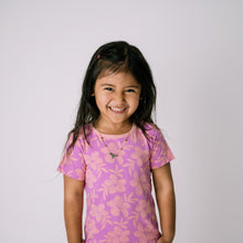 Sunrise Blooms Short Sleeve Kids Bamboo Two-Piece Pajama Set