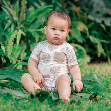 Toasted Monstera Shortie Romper