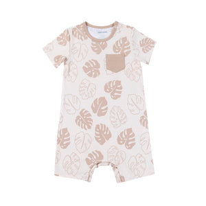 Toasted Monstera Shortie Romper