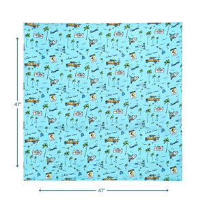 We Go Holoholo Hawaiian Aloha Theme Bamboo Cotton blend Blanket