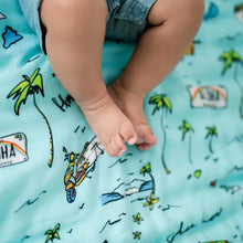 We Go Holoholo Hawaiian Bamboo and Cotton blend Throw Blanket