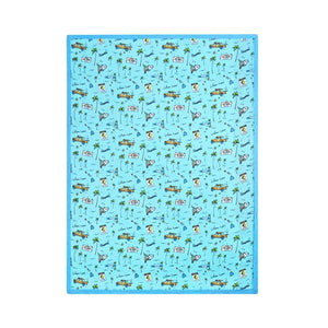 We Go Holoholo Hawaiian Bamboo and Cotton blend Throw Blanket