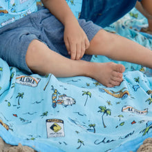 We Go Holoholo Hawaiian Bamboo and Cotton blend Throw Blanket